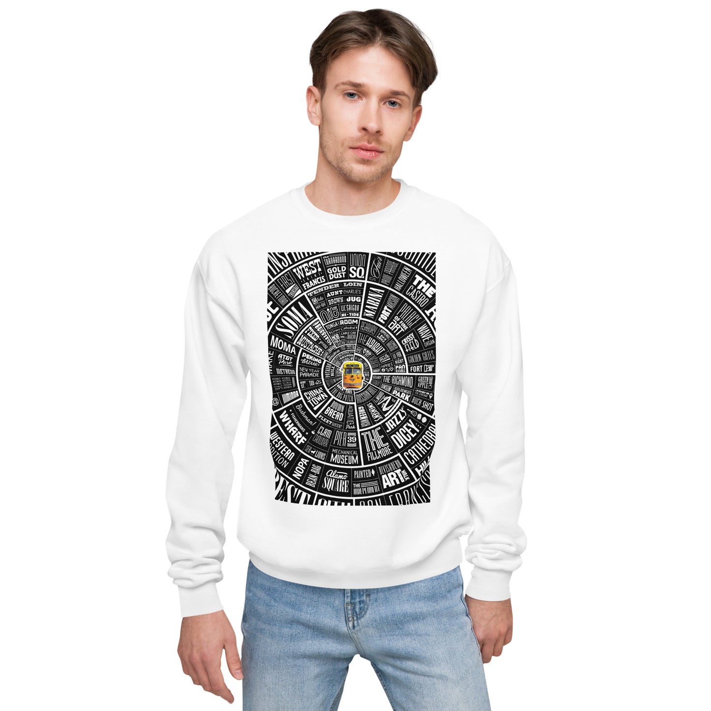 San Francisco Type Wheel - Sweater - Black