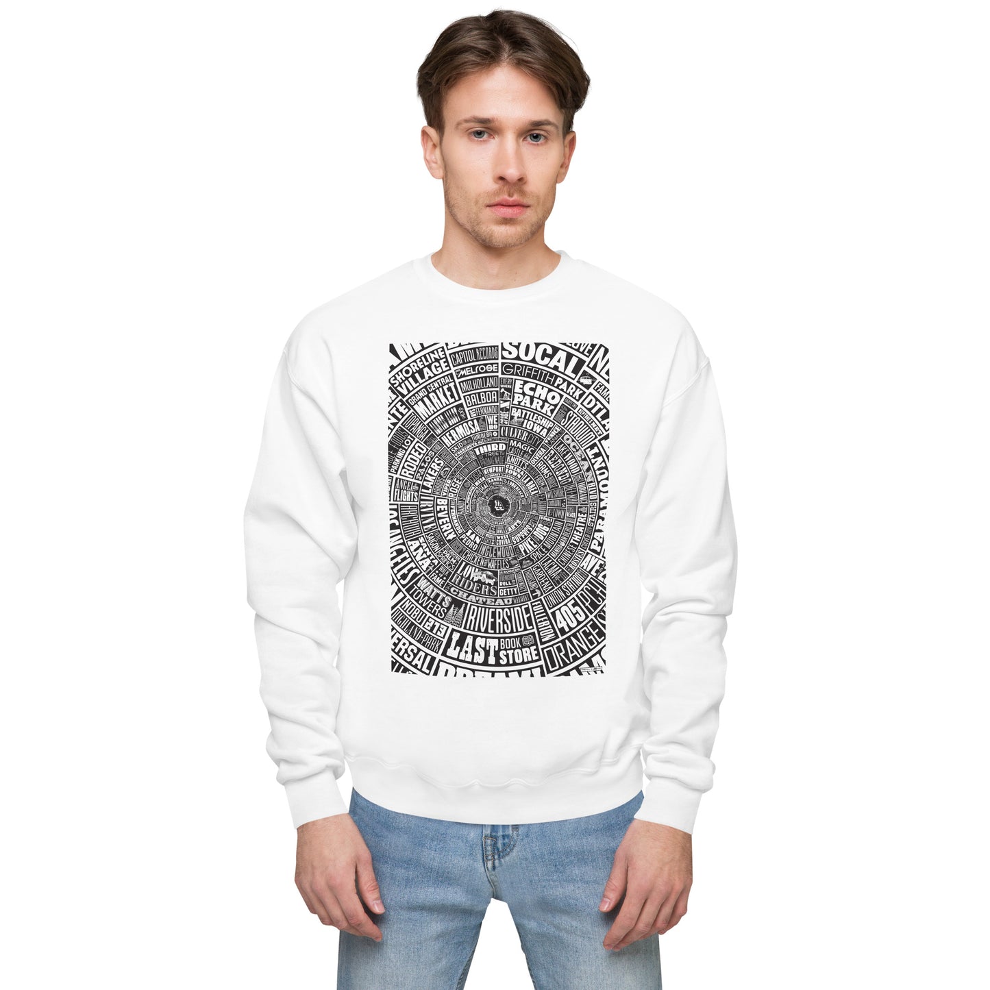 Los Angeles Type Wheel - Sweater -BLACK
