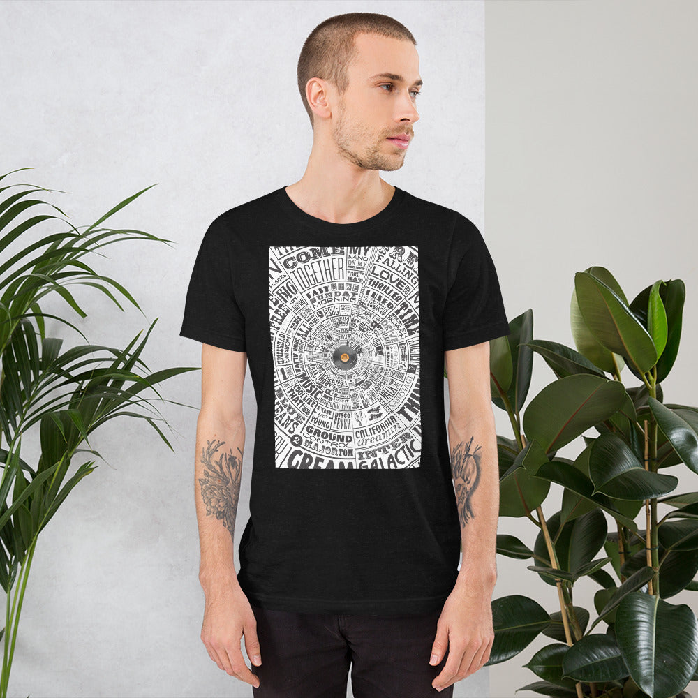 Men's t-shirt–Music Type Wheel