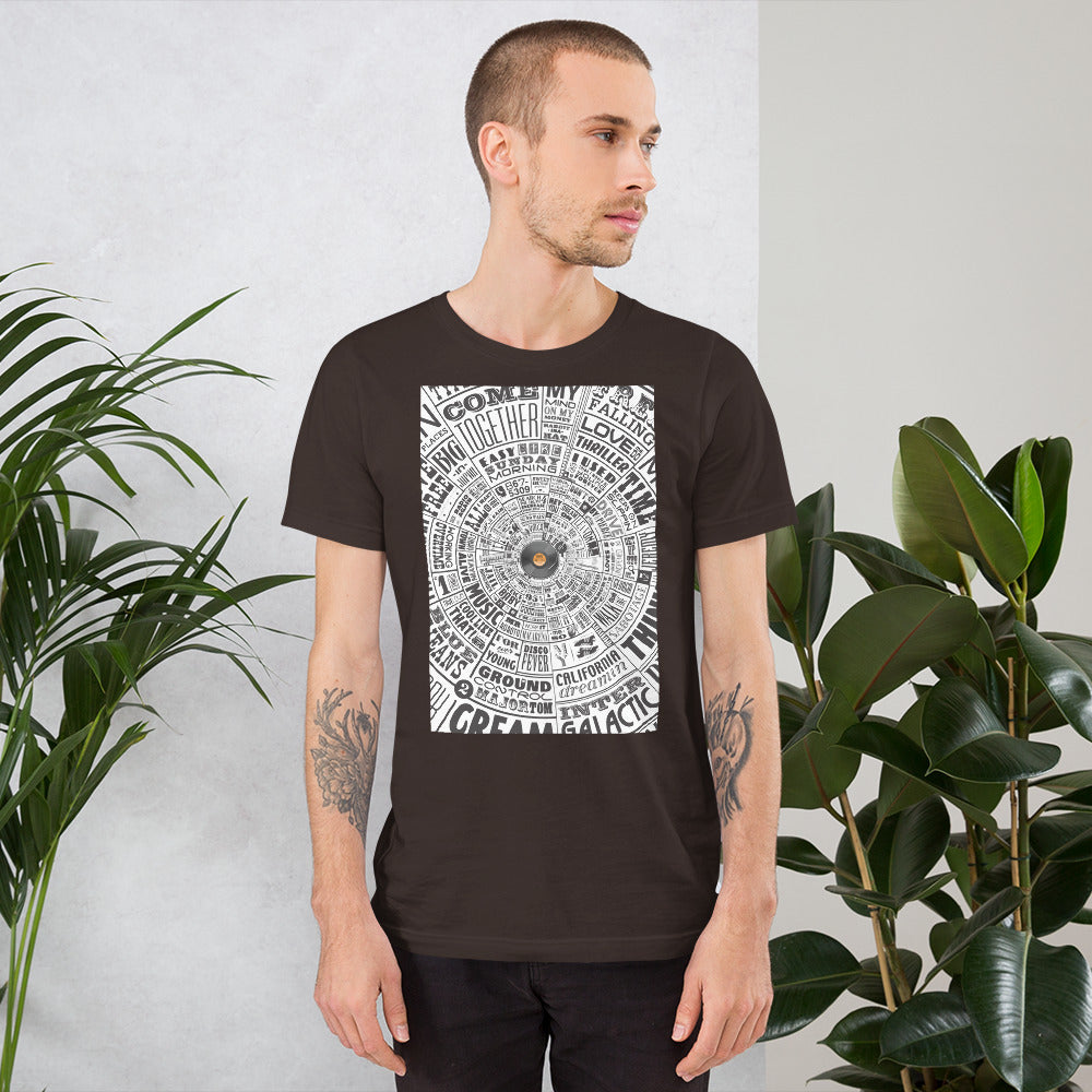 Men's t-shirt–Music Type Wheel