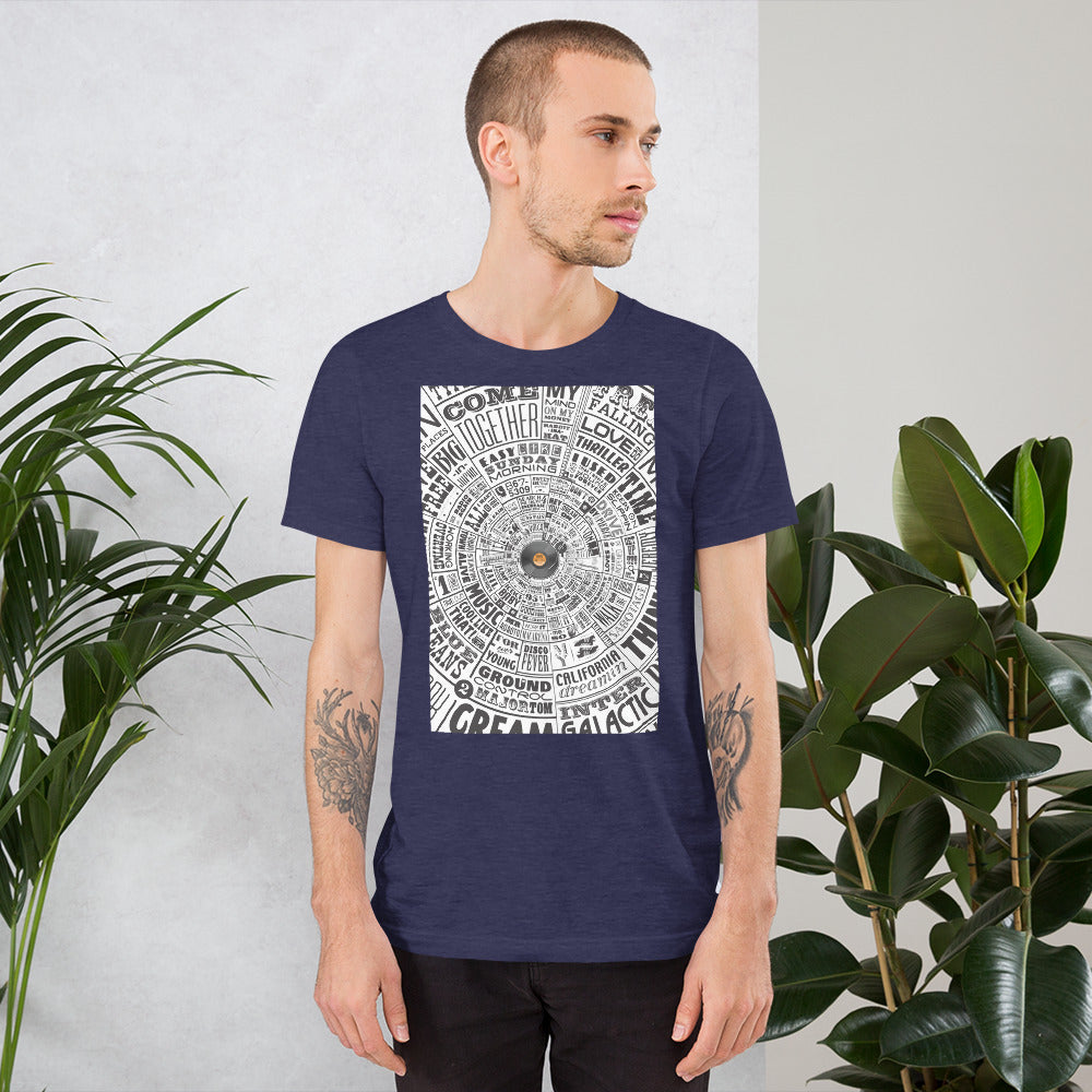 Men's t-shirt–Music Type Wheel