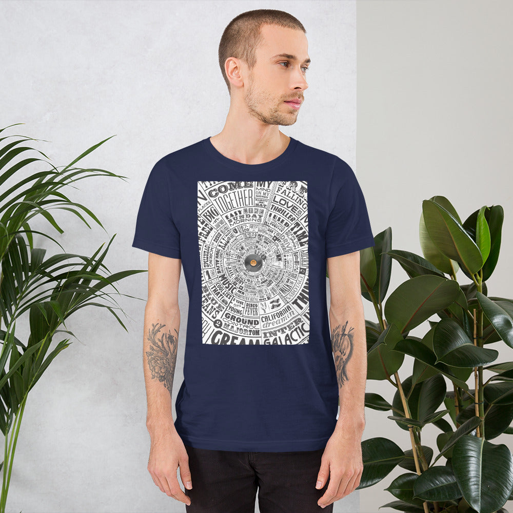 Men's t-shirt–Music Type Wheel