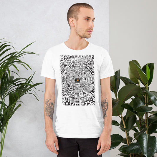 Men's t-shirt–Music Type Wheel