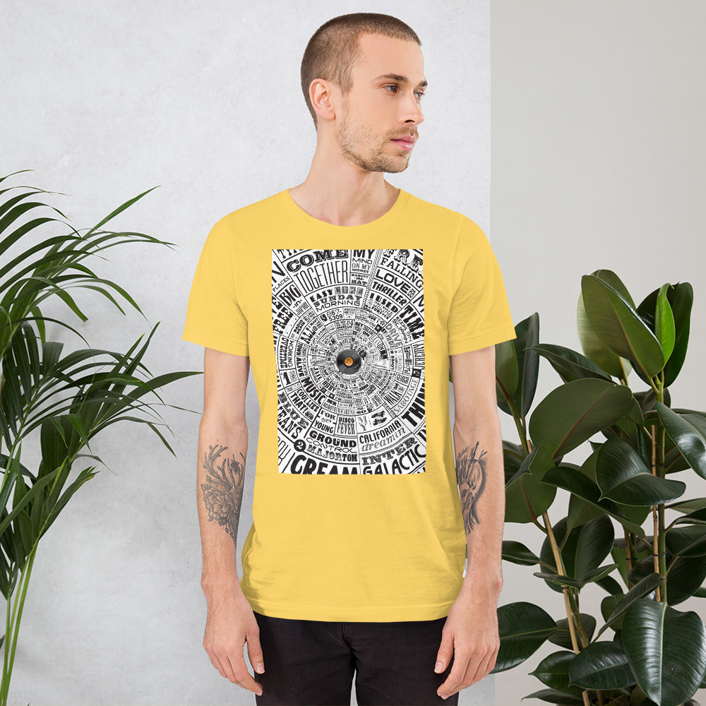 Men's t-shirt–Music Type Wheel