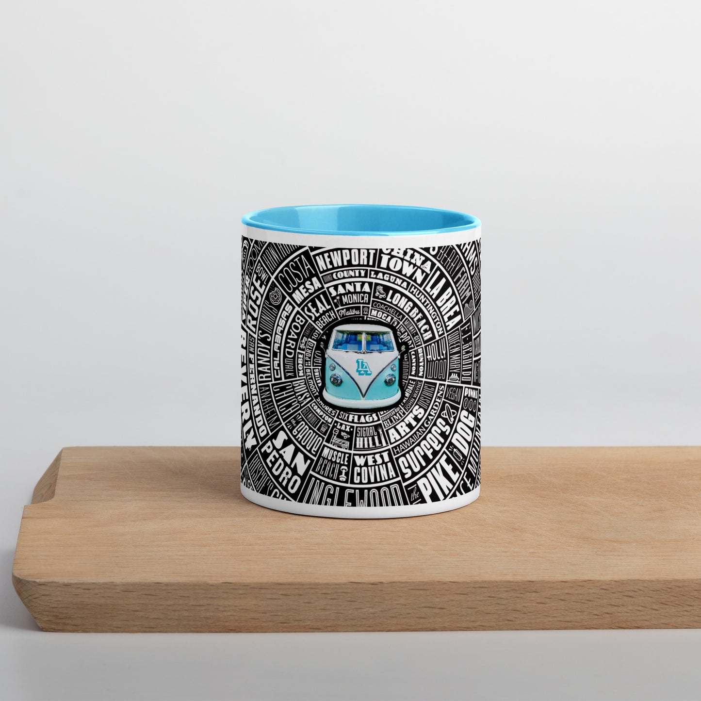 Los Angeles Type Wheel Coffee/Tea Mug - Black Bkg