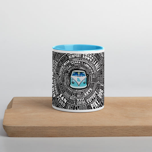 Los Angeles Type Wheel Coffee/Tea Mug - Black Bkg