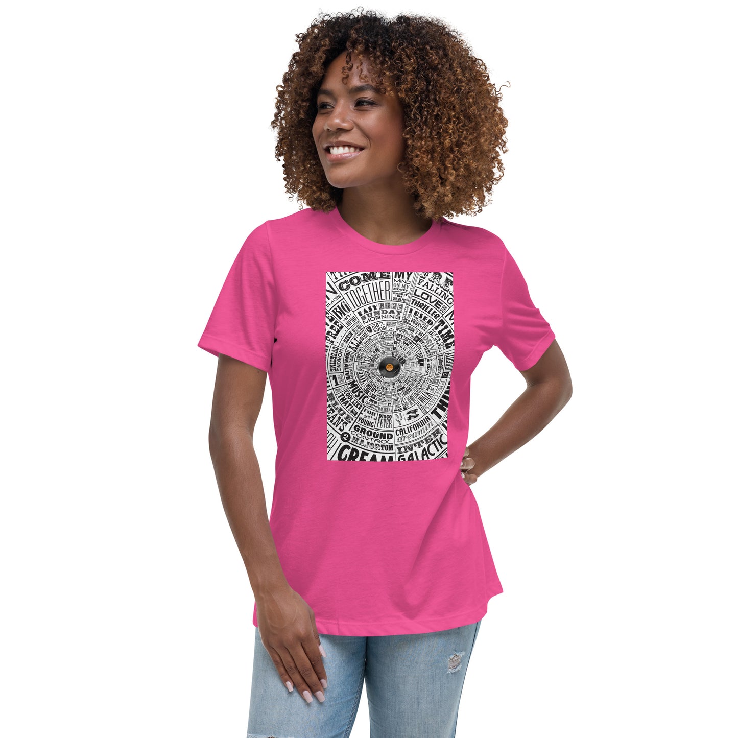 Women's t-shirt–Music Type Wheel