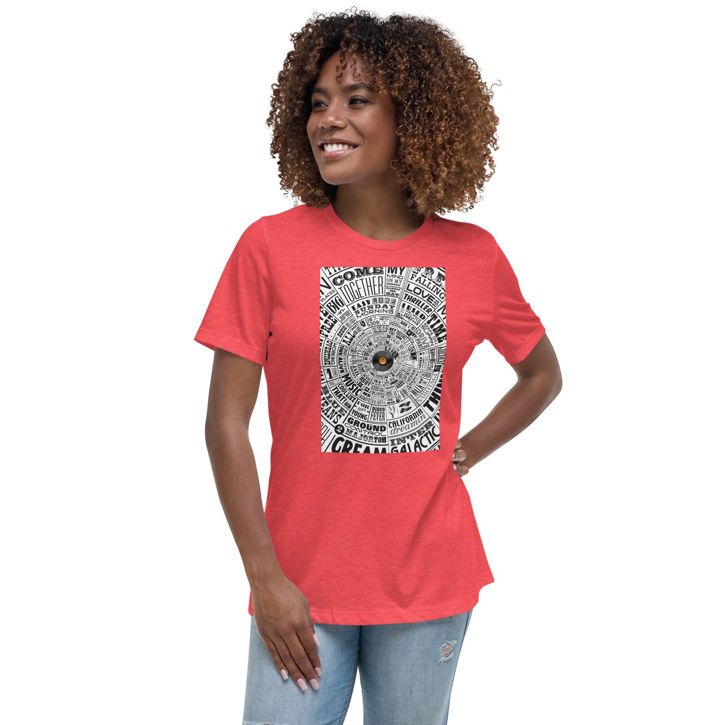 Women's t-shirt–Music Type Wheel