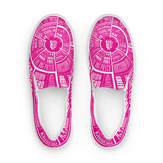 Women’s San Francisco Type Wheel slip on shoes – Pink