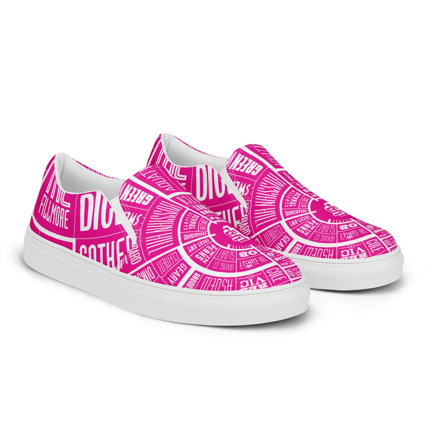 Women’s San Francisco Type Wheel slip on shoes – Pink